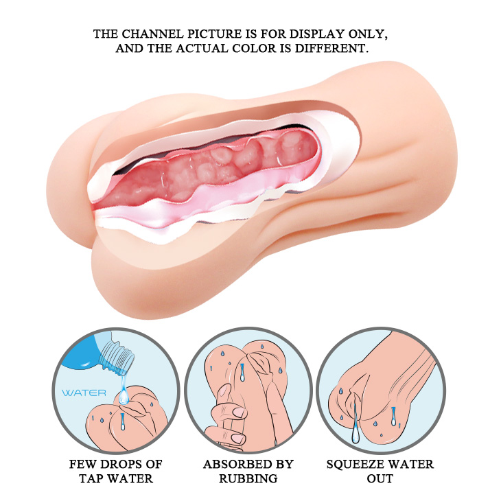 Masturbator Crazy Bull Manga Vagina, TPR, Autolubrifiant, Natural, 14 cm