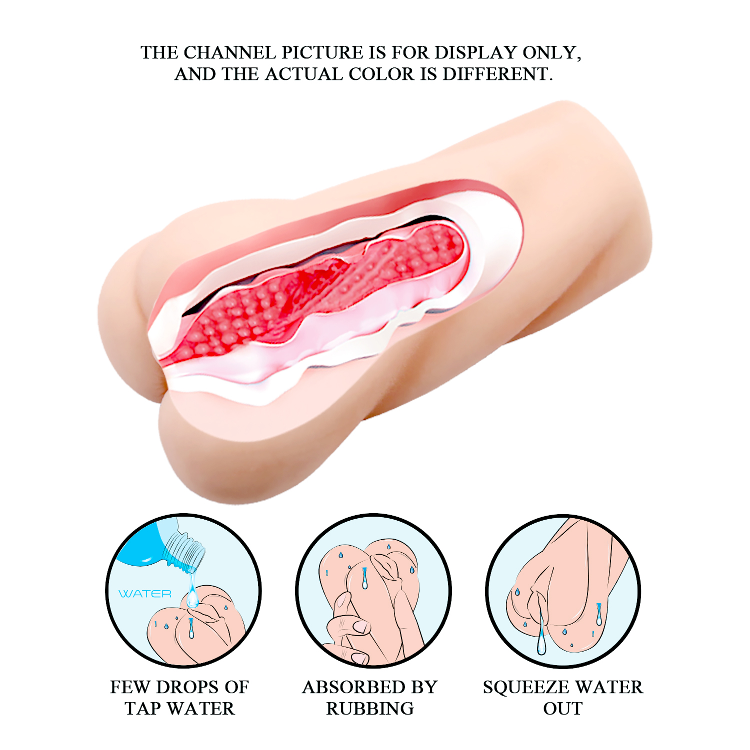 Masturbator Crazy Bull Anime Sweet Vagina, TPR, Natural, 11.5 cm