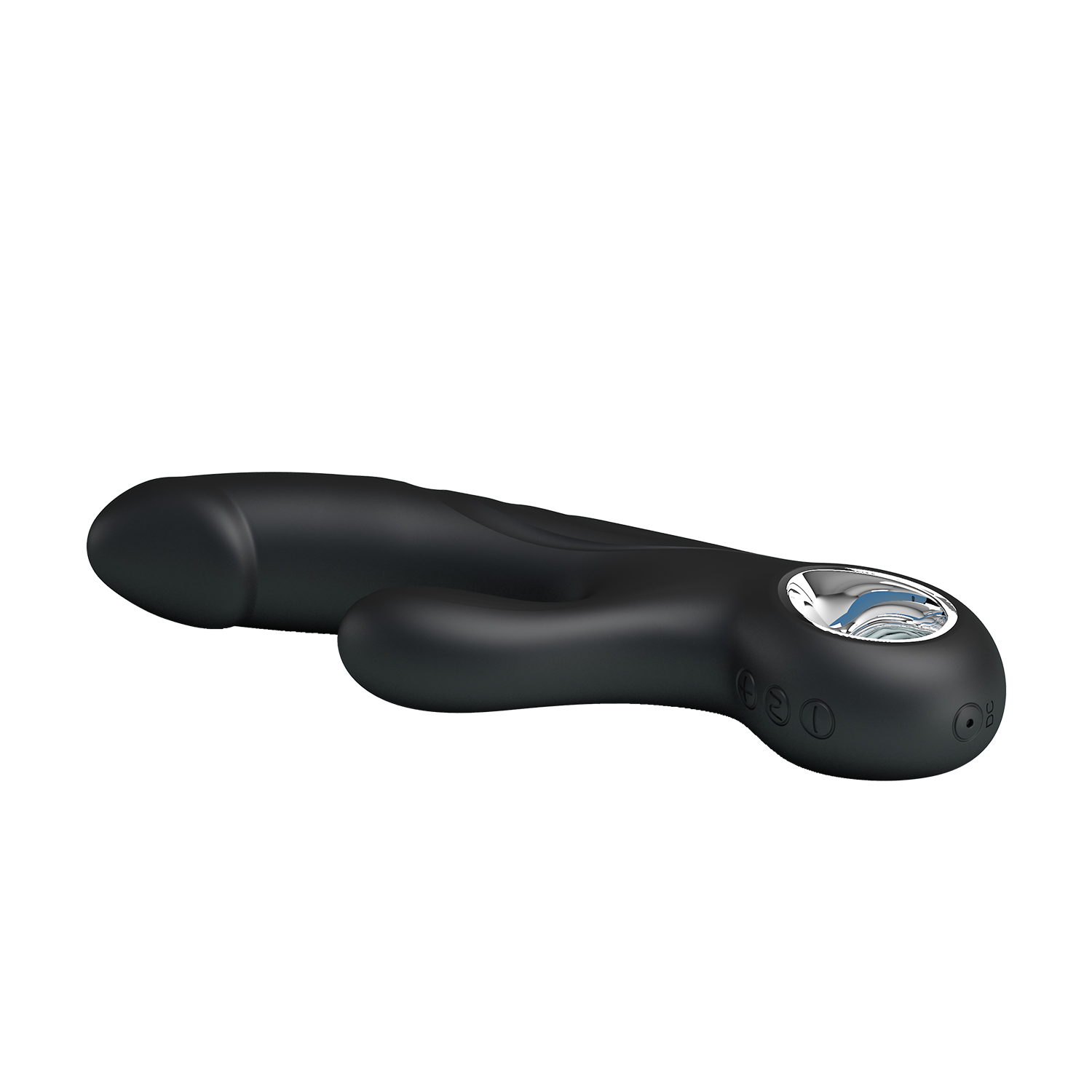 Vibrator Pretty Love Selene, 7 Moduri Vibratii, 5 Intensitati, Silicon, USB, Negru, 19 cm