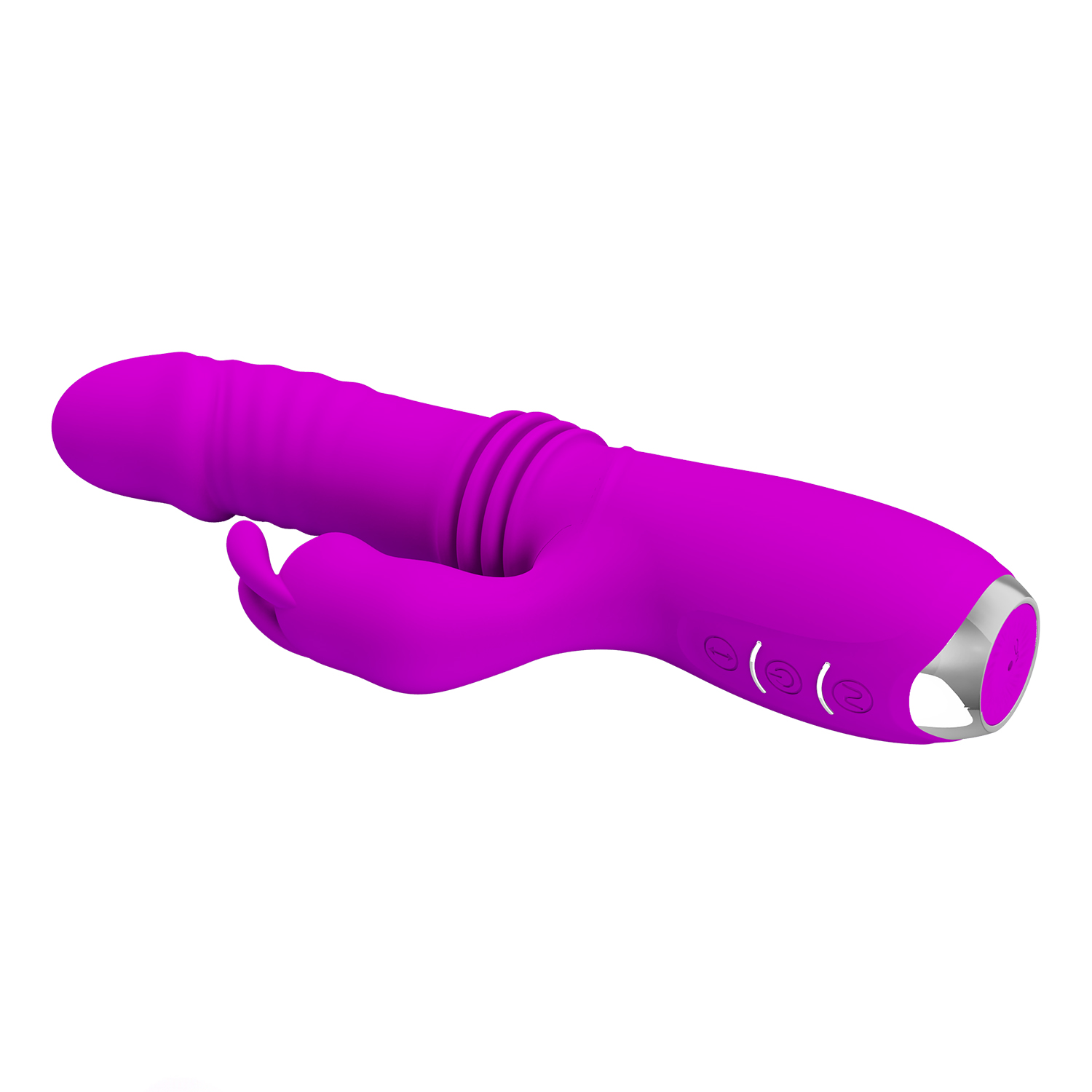 Vibrator Pretty Love Dorothy, 12 Moduri Vibratii, 3 Moduri Thrusting, Silicon, USB, Mov, 19.7 cm