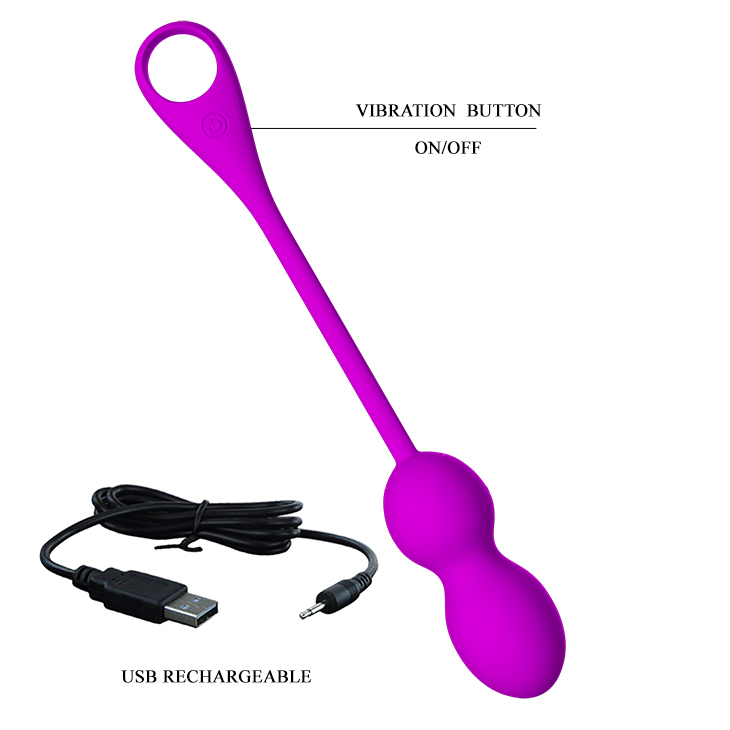Bile Kegel Elvira 12 Moduri Vibratii, Silicon, USB, Bluetooth Control, Free App, Mov, 22 cm