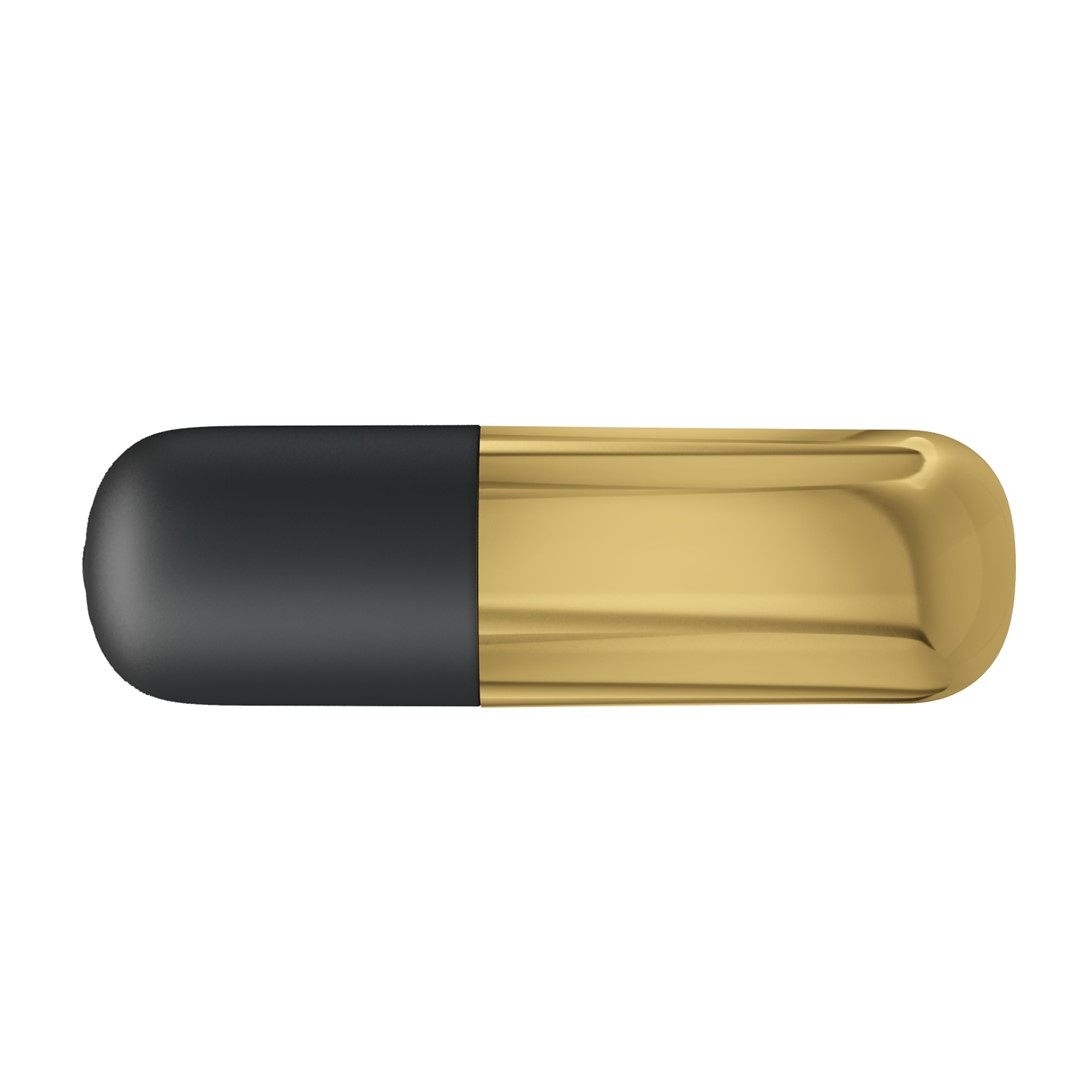Glont Vibrator Mini Massager, 12 Moduri Vibratii, USB, Auriu/Negru, 6 cm