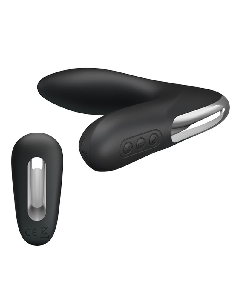 Stimulator Prostata Nasreddin Gonflabil, Remote Control, 12 Moduri Vibratii, Silicon, USB, Negru