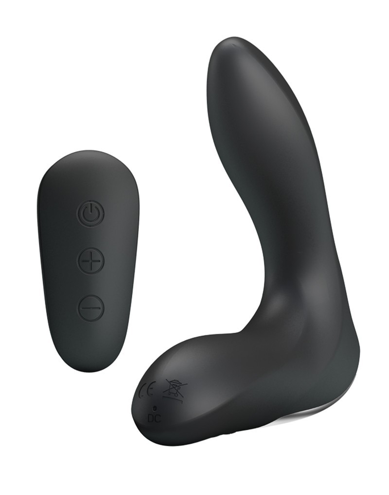 Stimulator Prostata Nasreddin Gonflabil, Remote Control, 12 Moduri Vibratii, Silicon, USB, Negru