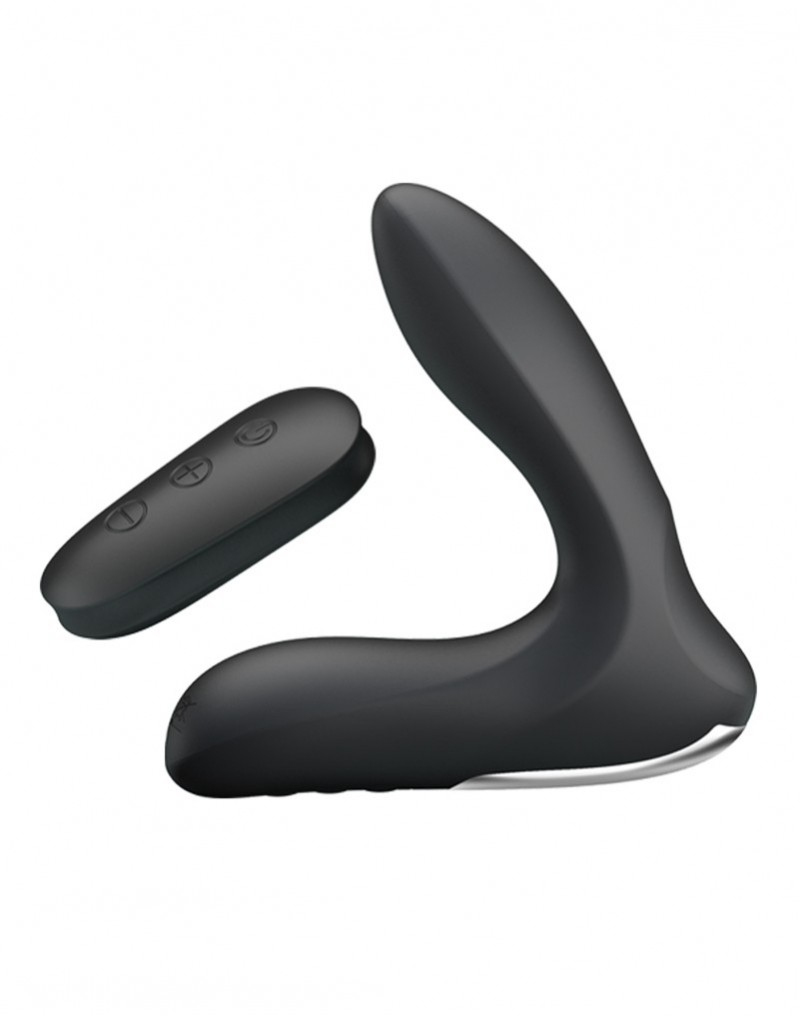 Stimulator Prostata Nasreddin Gonflabil, Remote Control, 12 Moduri Vibratii, Silicon, USB, Negru