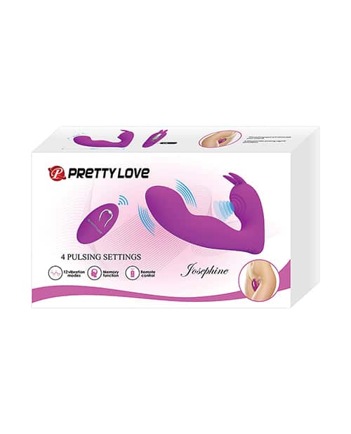 Vibrator Dubla Stimulare Josephine Remote Control 12 Moduri Vibratii Silicon USB Mov