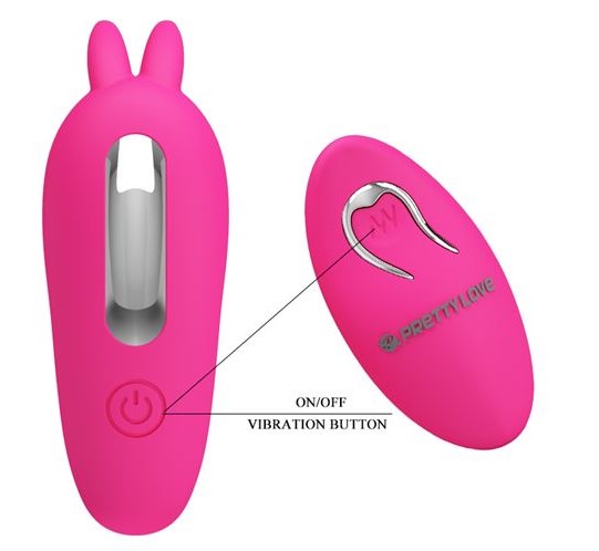 Vibrator Dubla Stimulare Josephine Remote Control 12 Moduri Vibratii Silicon USB Roz