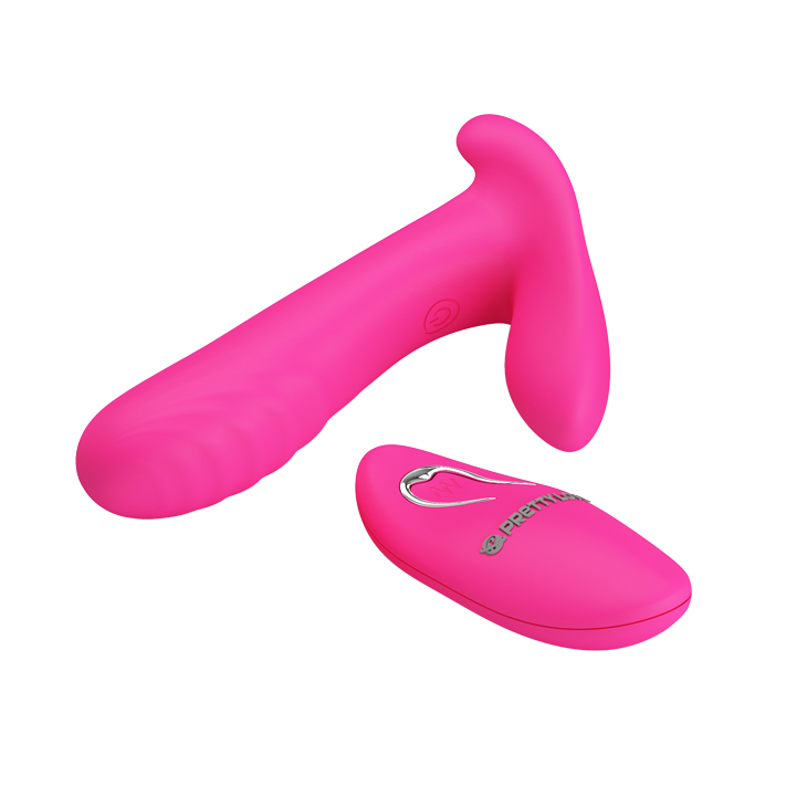 Stimulator Cuplu Remote Control 12 Moduri Vibratii Silicon USB Roz