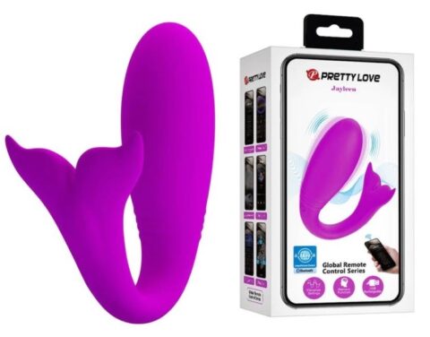 Vibrator Cuplu Jayleen, 12 Moduri Vibratii, Silicon, Bluetooth Control Free App, Mov