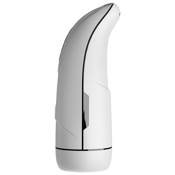 Masturbator Marissa, Licking, Vibrating, Heating, TPE, USB, Alb, 26 cm