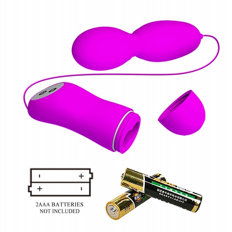 Ou Vibrator Pretty Love Vega, 12 Moduri Vibratii si Rotatii, Silicon, Mov