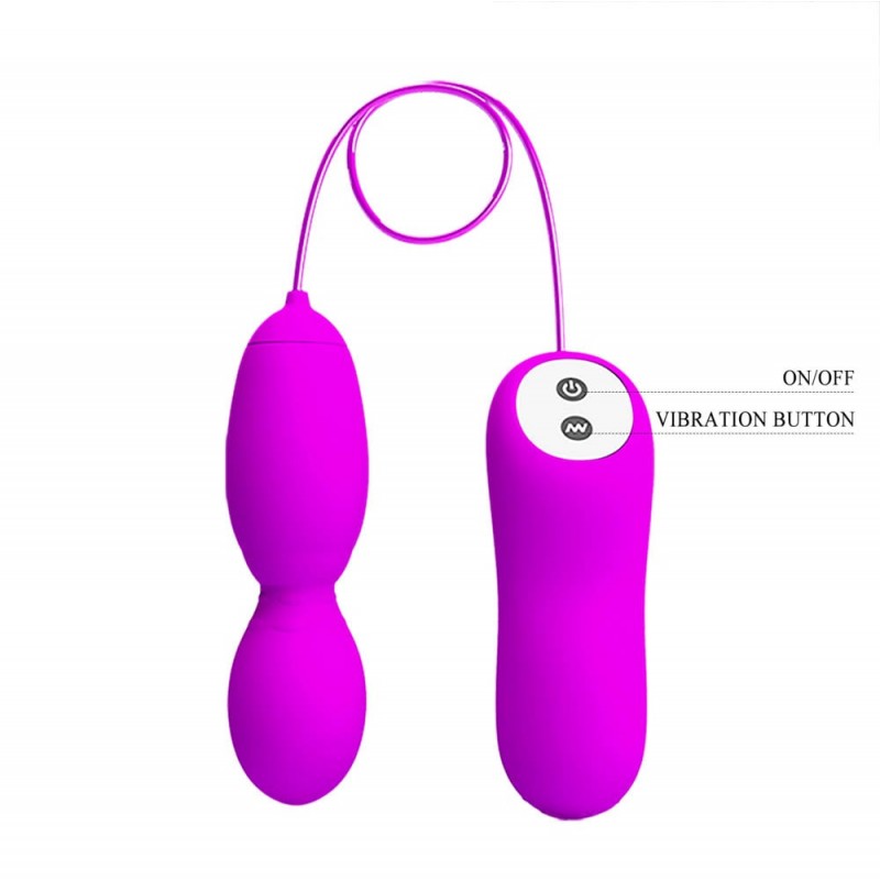Ou Vibrator Pretty Love Vega, 12 Moduri Vibratii si Rotatii, Silicon, Mov