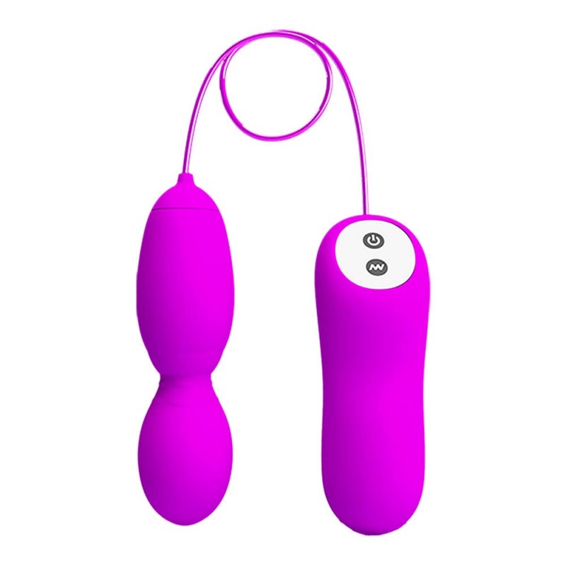 Ou Vibrator Pretty Love Vega, 12 Moduri Vibratii si Rotatii, Silicon, Mov