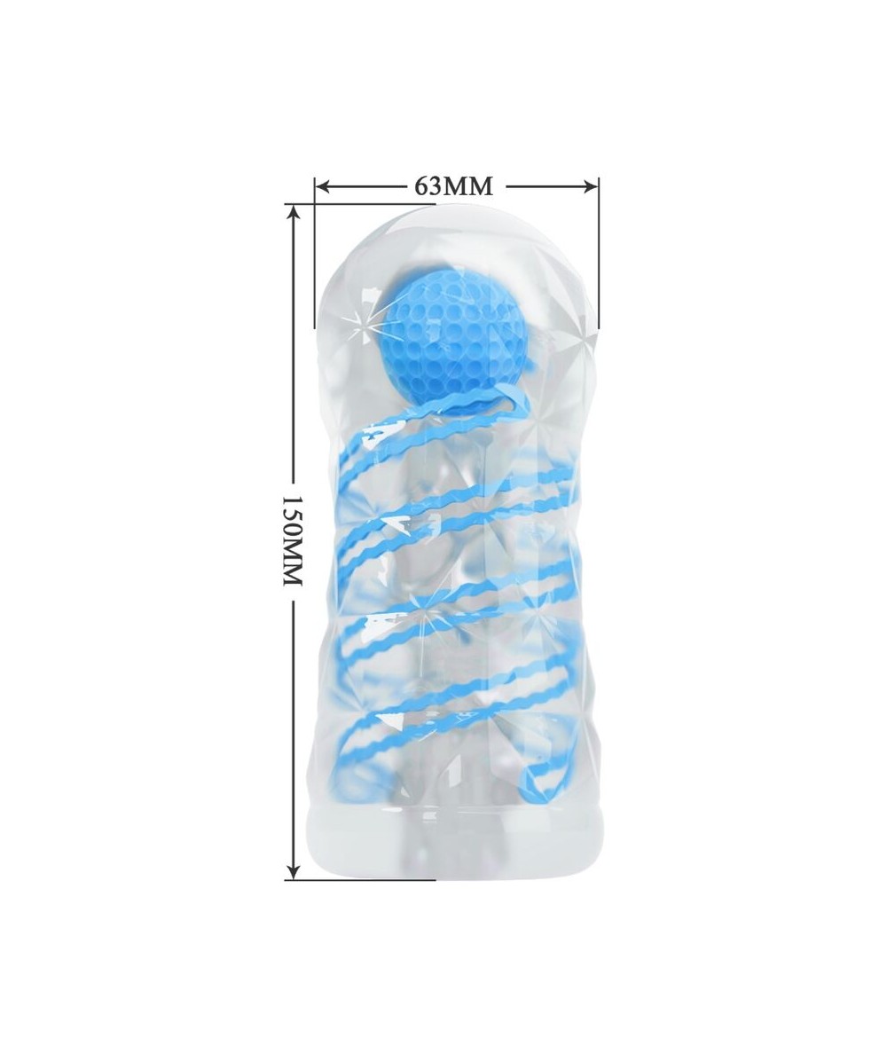 Masturbator Fantasy cu Bila de Intensitate, TPR, Transparent, 15 cm