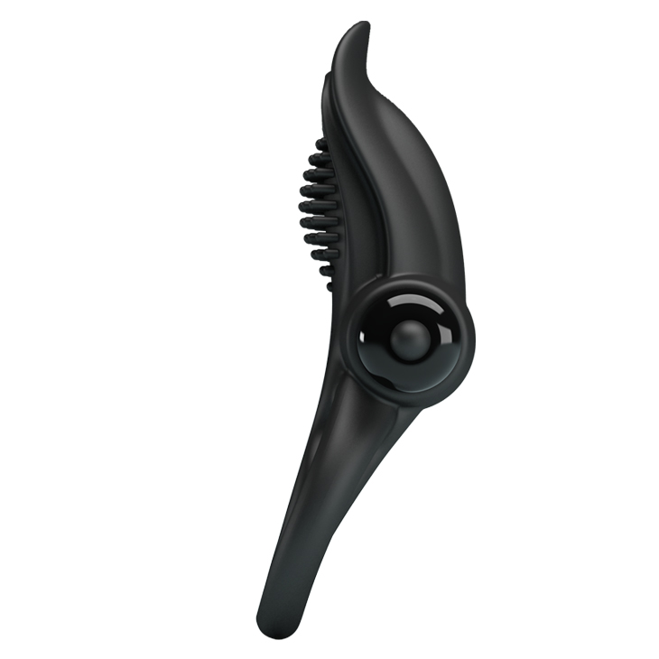 Inel Penis Pretty Love Vibranting Ring, 10 Moduri Vibratii, Silicon, Negru