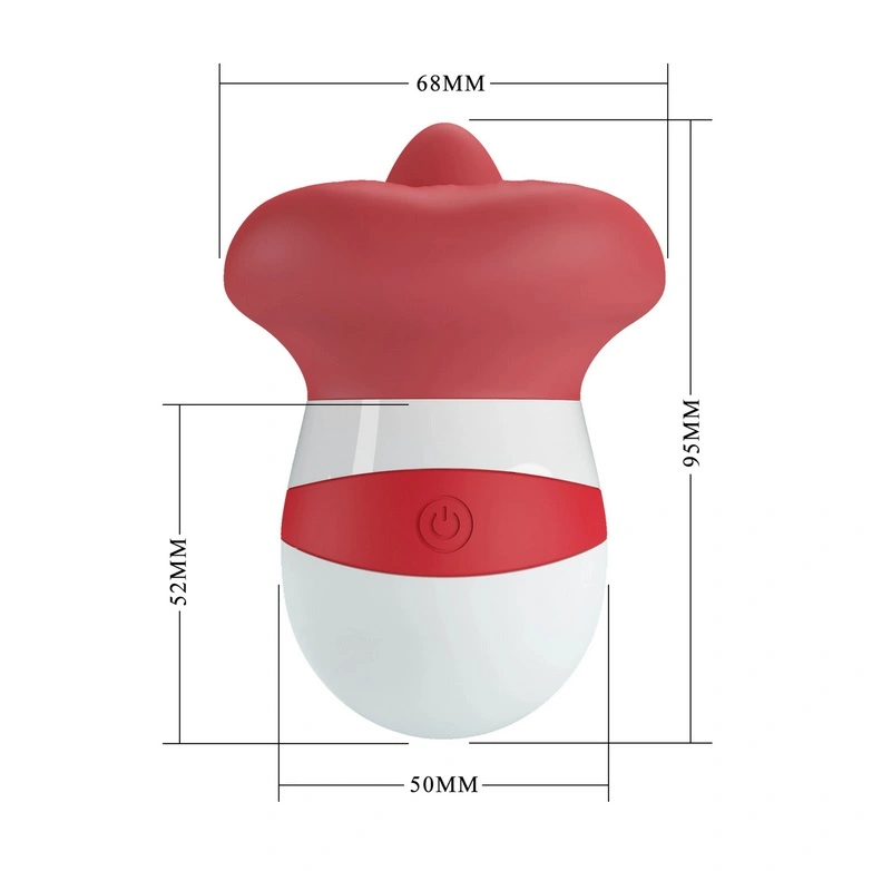 Stimulator Clitoris Pretty Love Mina, 10 Moduri Licking, TPE, USB, Rosu/Alb