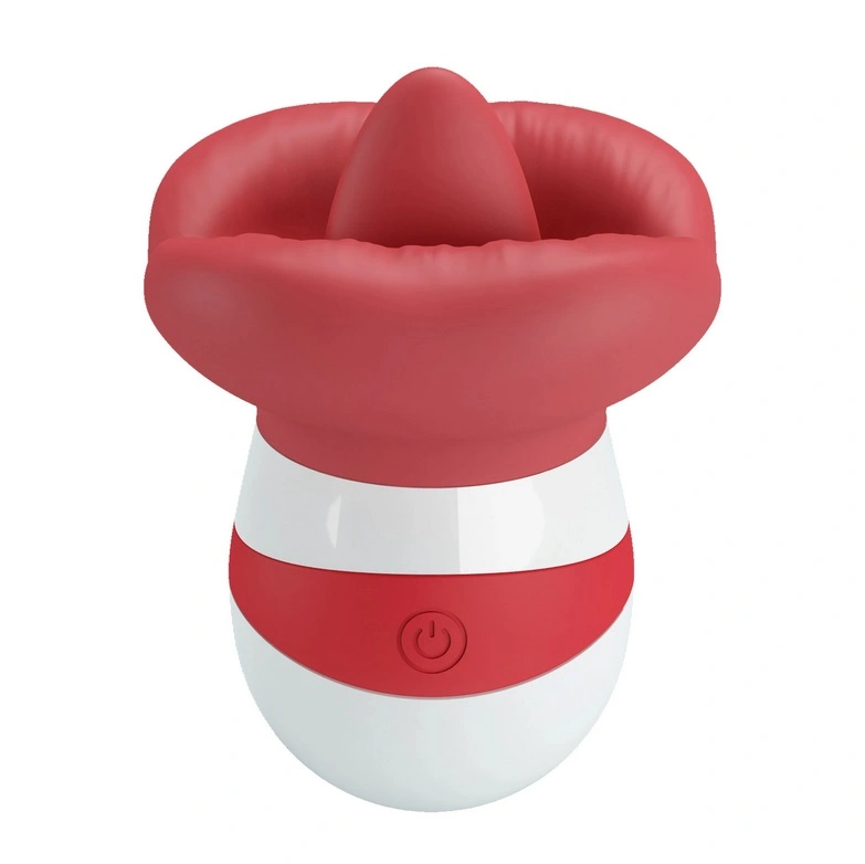 Stimulator Clitoris Pretty Love Mina, 10 Moduri Licking, TPE, USB, Rosu/Alb