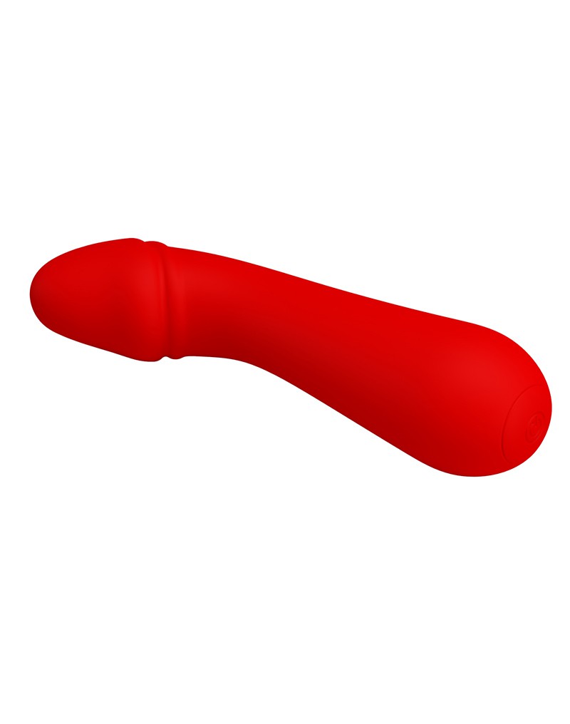 Vibrator Punctul G Cetus, 12 Moduri Vibratii, Sillicon, USB, Rosu, 15 cm