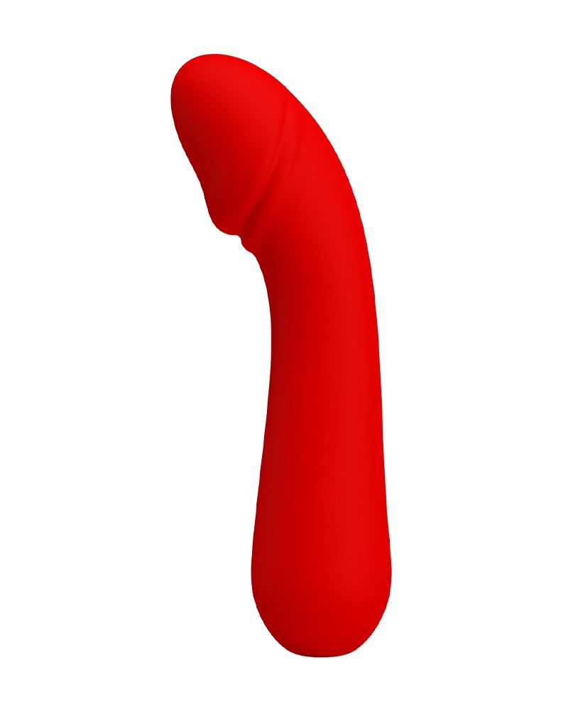Vibrator Punctul G Cetus, 12 Moduri Vibratii, Sillicon, USB, Rosu, 15 cm