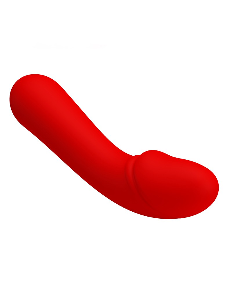 Vibrator Punctul G Cetus, 12 Moduri Vibratii, Sillicon, USB, Rosu, 15 cm