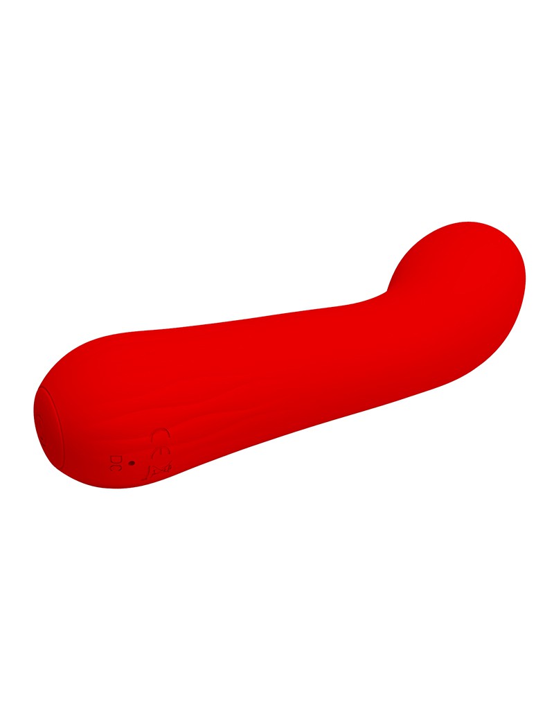 Vibrator Punctul G Faun, 12 Moduri Vibratii, Silicon, USB, Rosu, 15 cm