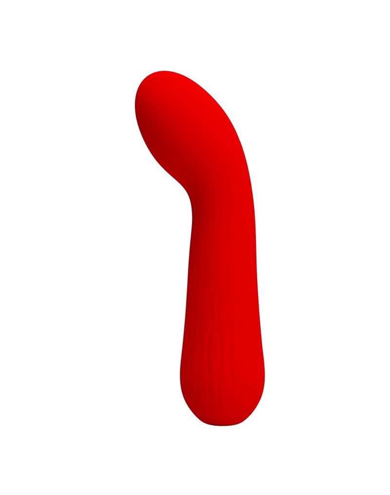 Vibrator Punctul G Faun, 12 Moduri Vibratii, Silicon, USB, Rosu, 15 cm