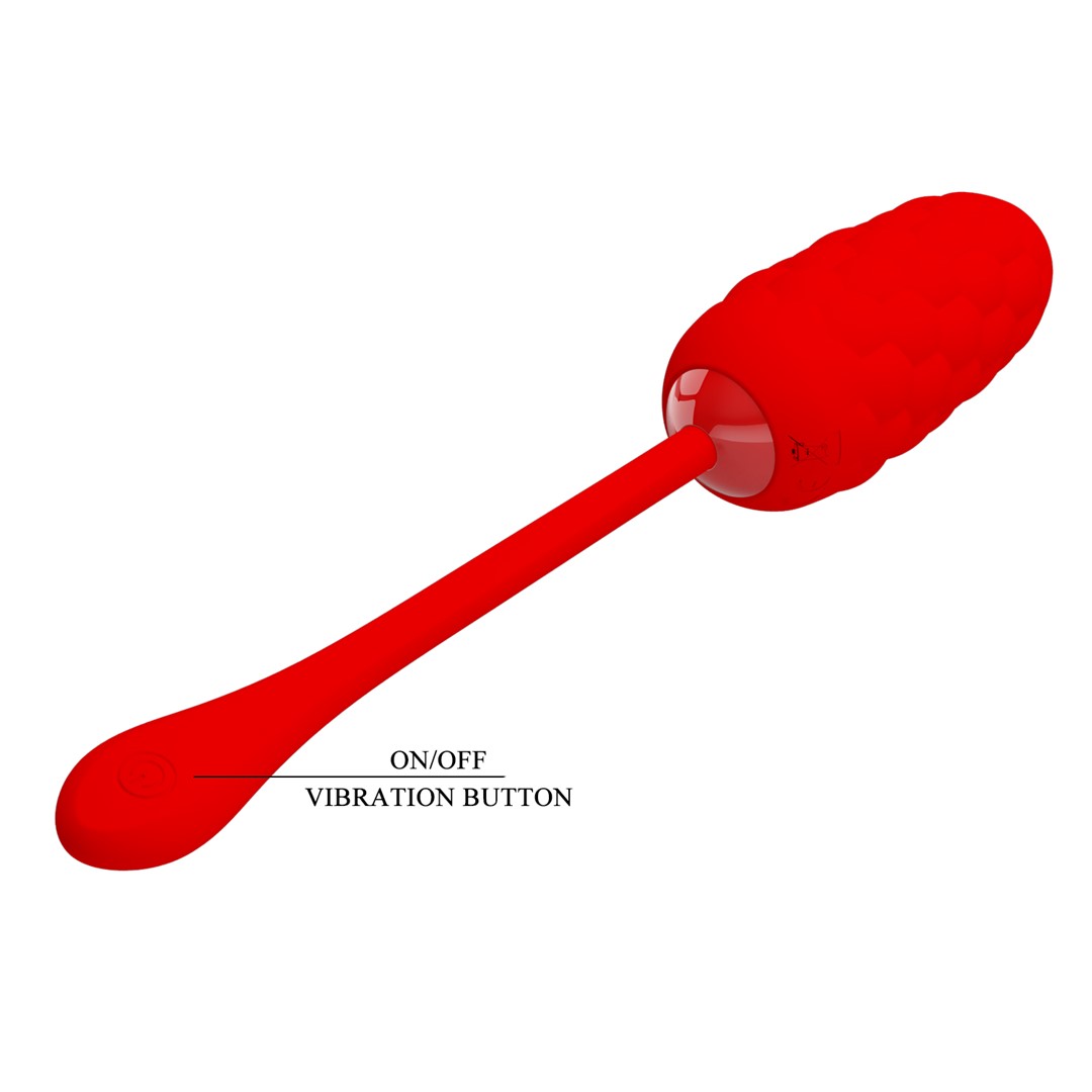 Ou Vibrator Marina, 12 Moduri Vibratii, Silicon, USB, Rosu