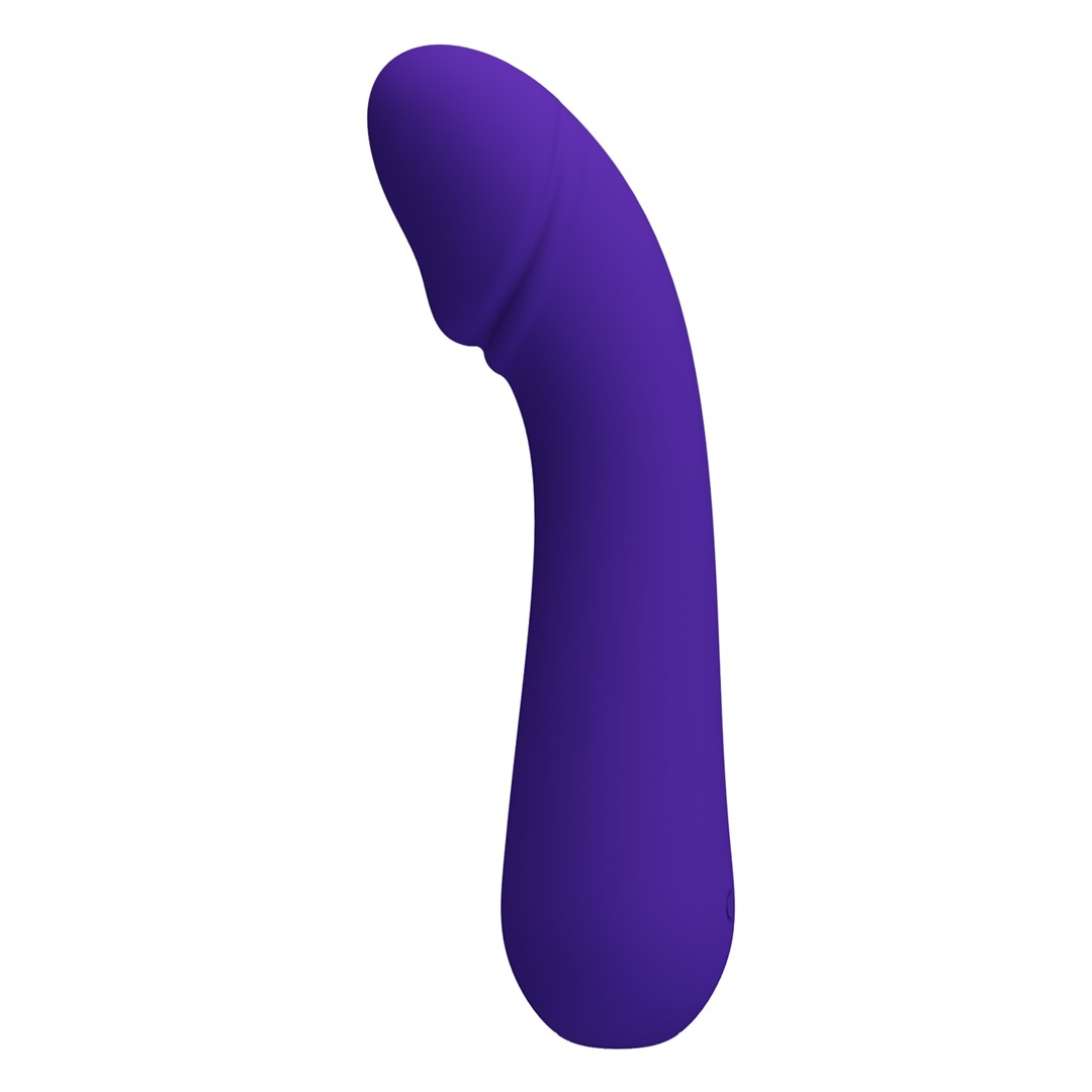 Vibrator Punctul G Cetus, 12 Moduri Vibratii, Sillicon, USB, Violet, 15 cm