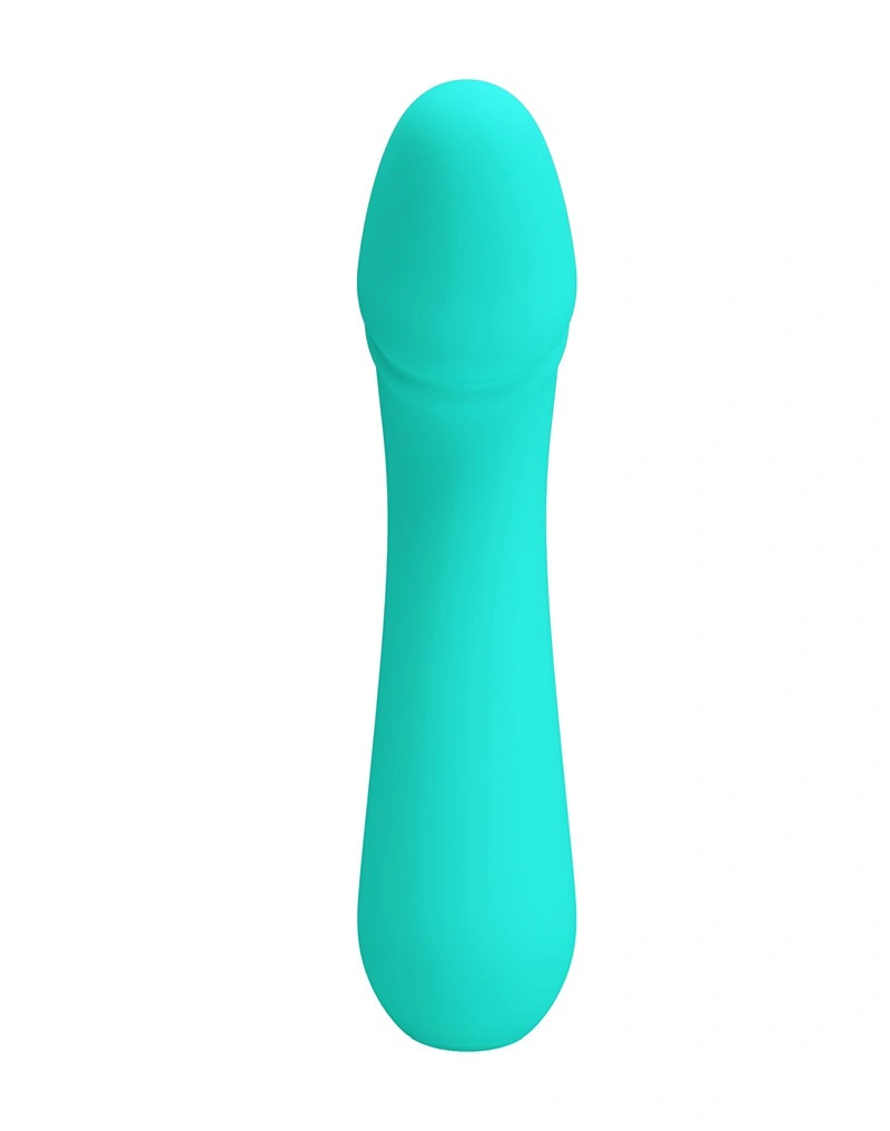 Vibrator Punctul G Cetus, 12 Moduri Vibratii, Sillicon, USB, Turcoaz, 15 cm