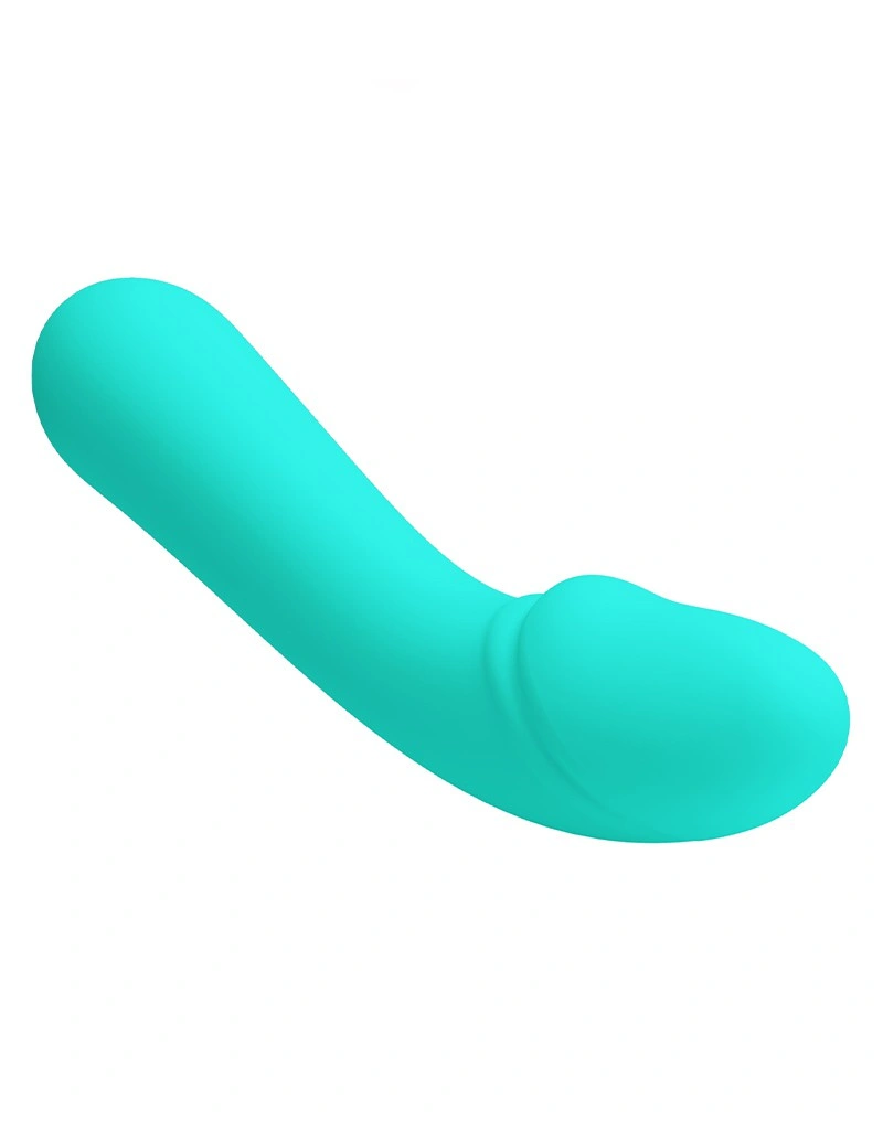 Vibrator Punctul G Cetus, 12 Moduri Vibratii, Sillicon, USB, Turcoaz, 15 cm