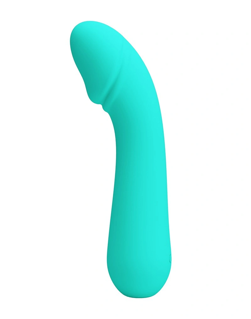 Vibrator Punctul G Cetus, 12 Moduri Vibratii, Sillicon, USB, Turcoaz, 15 cm