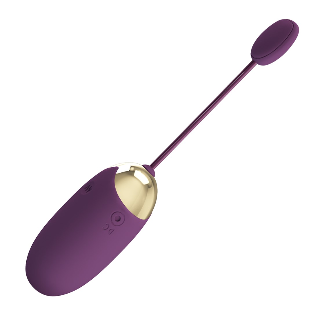 Ou Vibrator Abner, 12 Moduri Vibratii, Bluetooth Control Free App, Silicon, USB, Violet