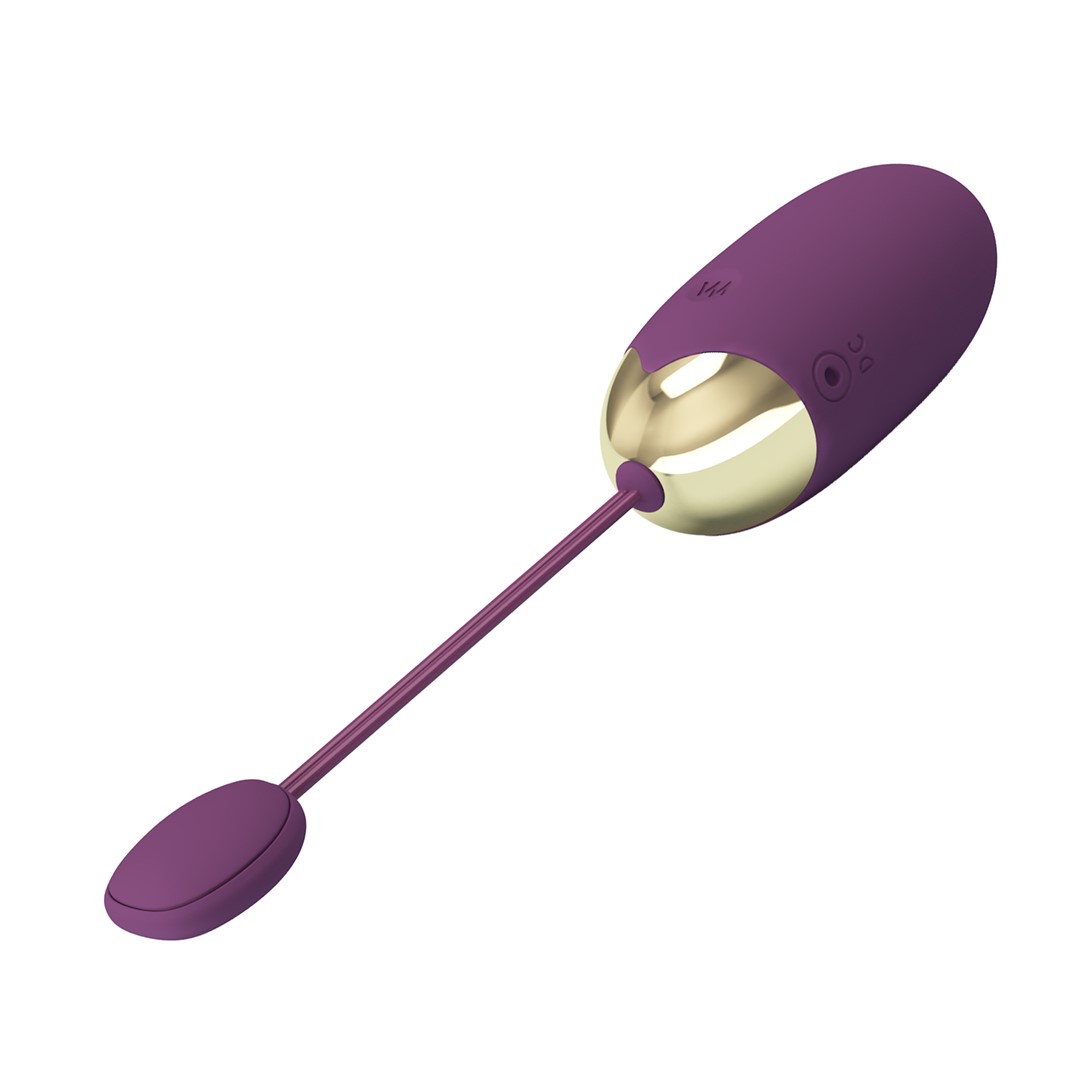 Ou Vibrator Abner, 12 Moduri Vibratii, Bluetooth Control Free App, Silicon, USB, Violet