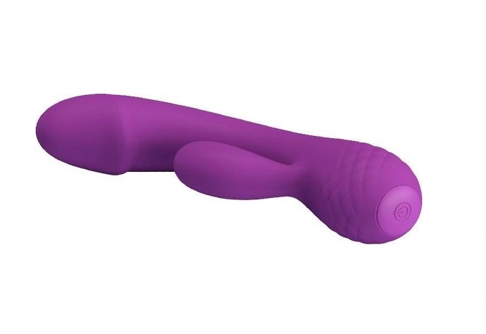 Vibrator Iepuras Doreen, 12 Moduri Vibratii, Silicon, USB, Mov, 17.5 cm