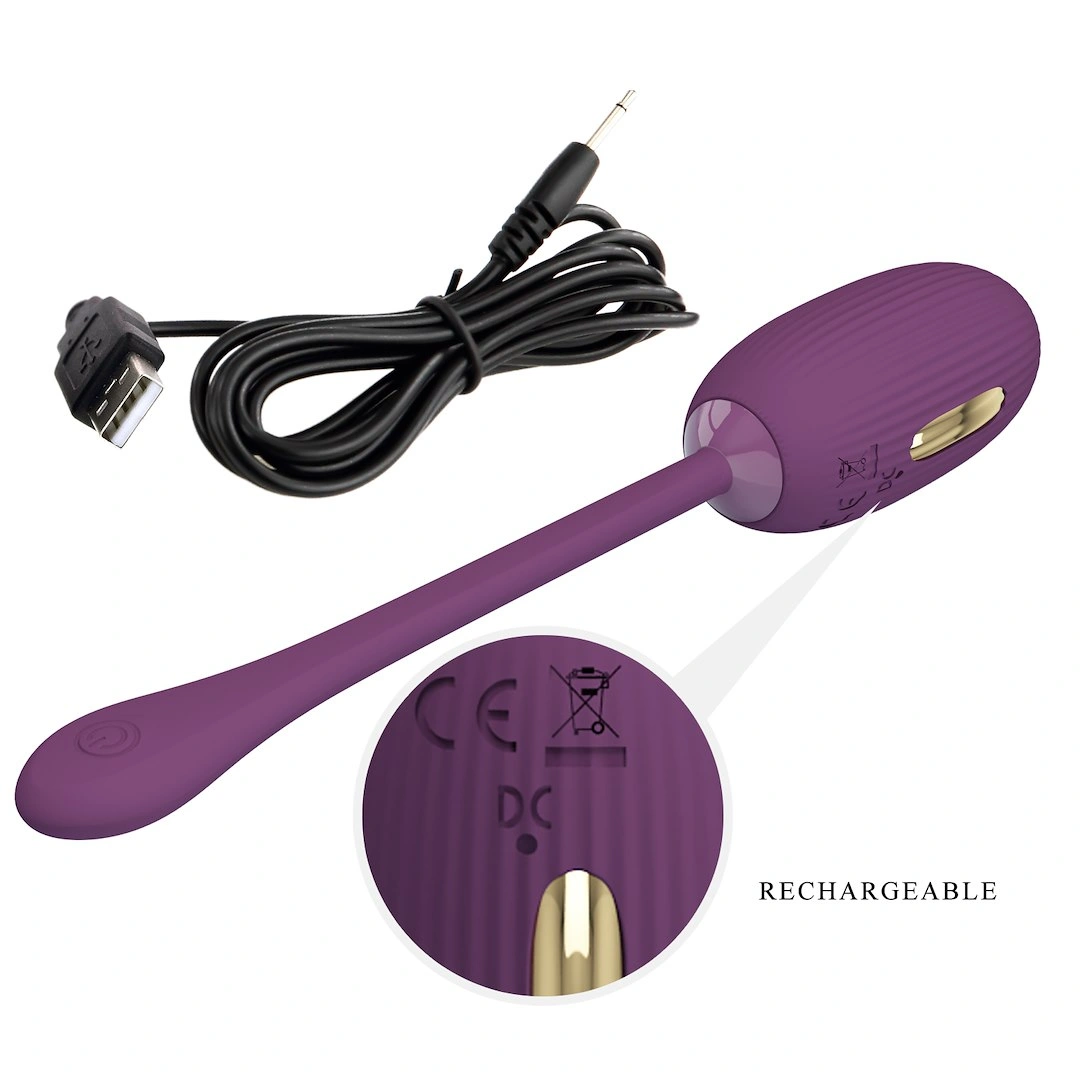 Ou Vibrator Doreen 12 Moduri Vibratii, 3 Moduri Electrosocuri, Silicon, Bluetooth Control, Free App, USB, Mov Inchis