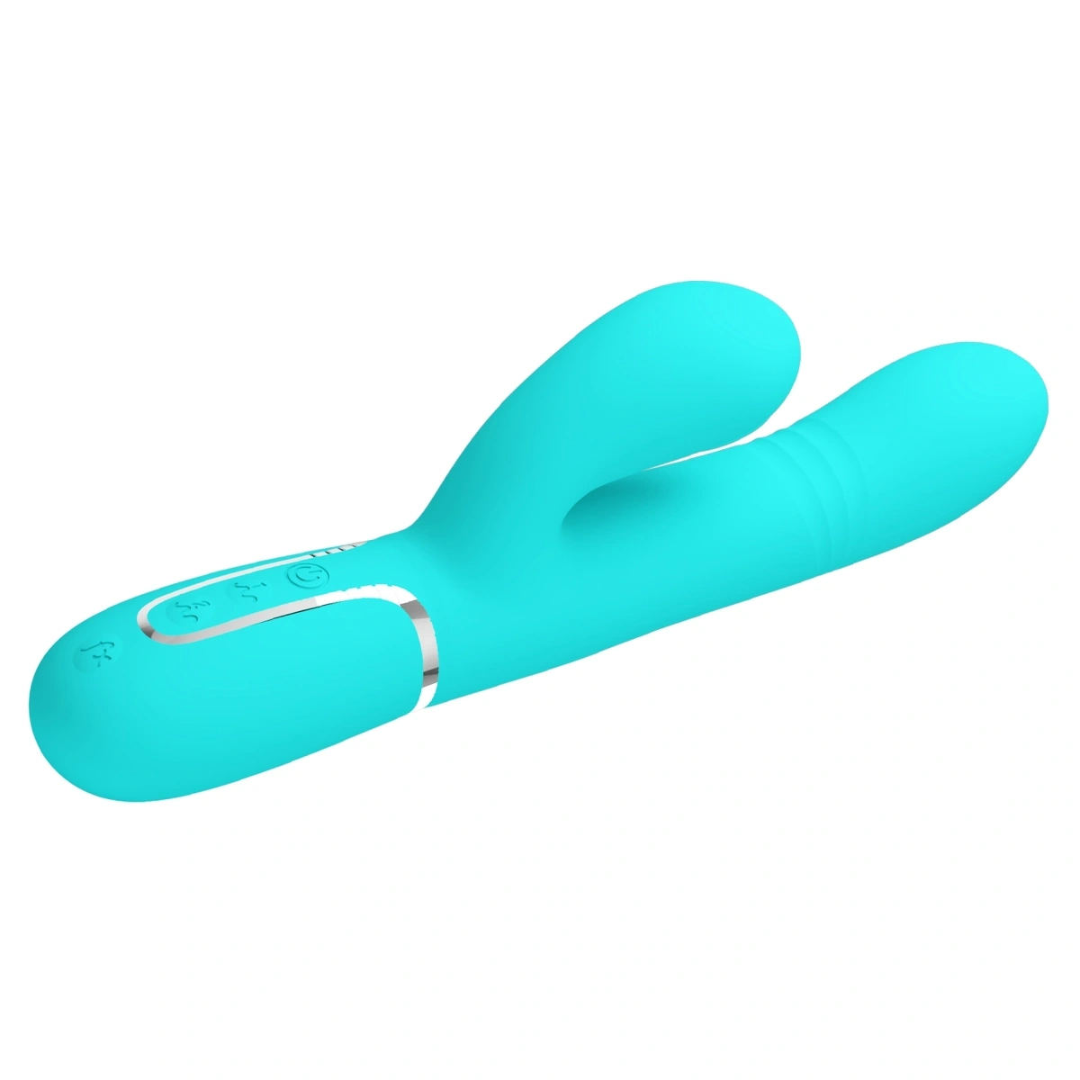 Vibrator Twinkled Tenderness Mariana, 4 in 1, Silicon, USB, Albastru, 22.6 cm