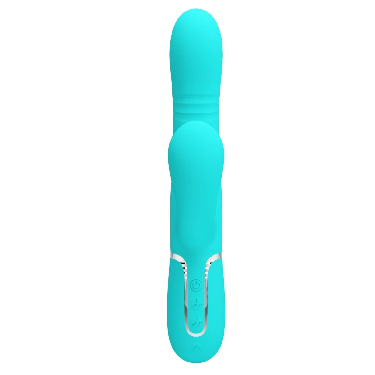 Vibrator Twinkled Tenderness Mariana, 4 in 1, Silicon, USB, Albastru, 22.6 cm