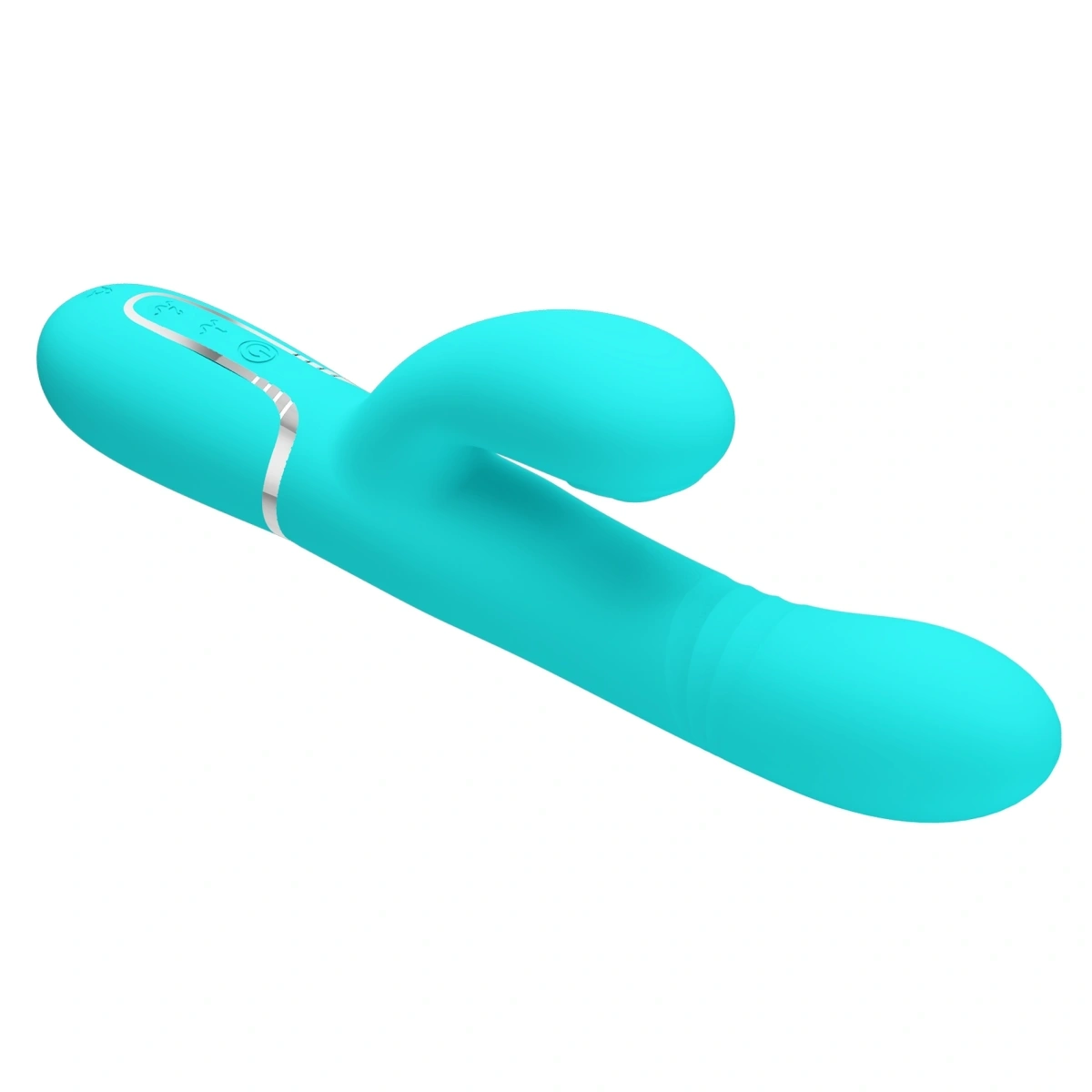 Vibrator Twinkled Tenderness Mariana, 4 in 1, Silicon, USB, Albastru, 22.6 cm