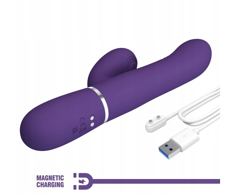 Vibrator Twinkled Tenderness Mariana, 4 in 1, Silicon, USB, Mov, 22.6 cm