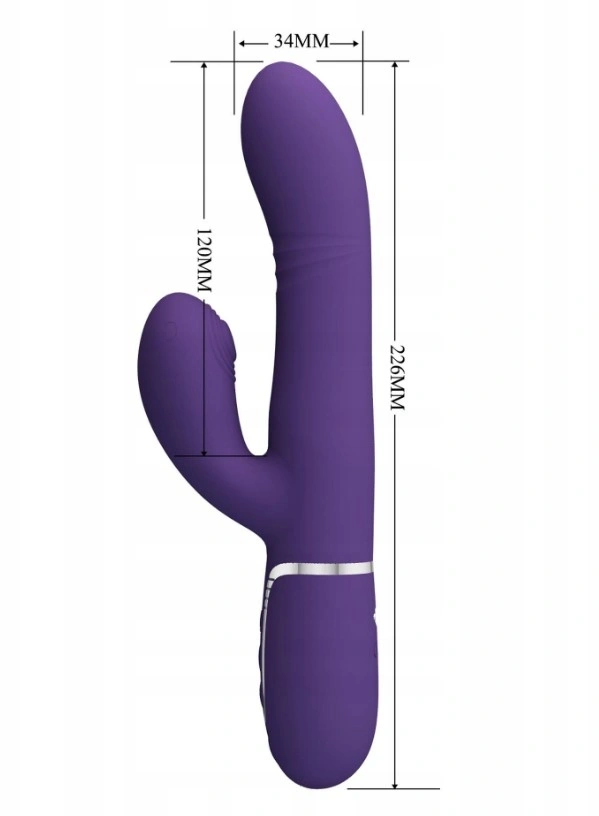 Vibrator Twinkled Tenderness Mariana, 4 in 1, Silicon, USB, Mov, 22.6 cm