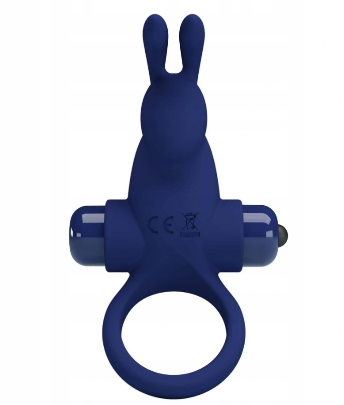 Inel de Penis Jiro, 10 Moduri Vibratii, Silicon, Albastru