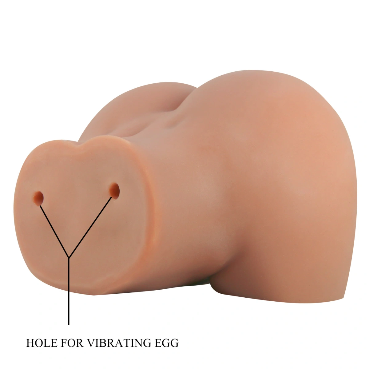Masturbator Realist Vagin&Anus cu Vibratii Crazy Bull Mila, Soft Skin, Maro, 1.4 kg