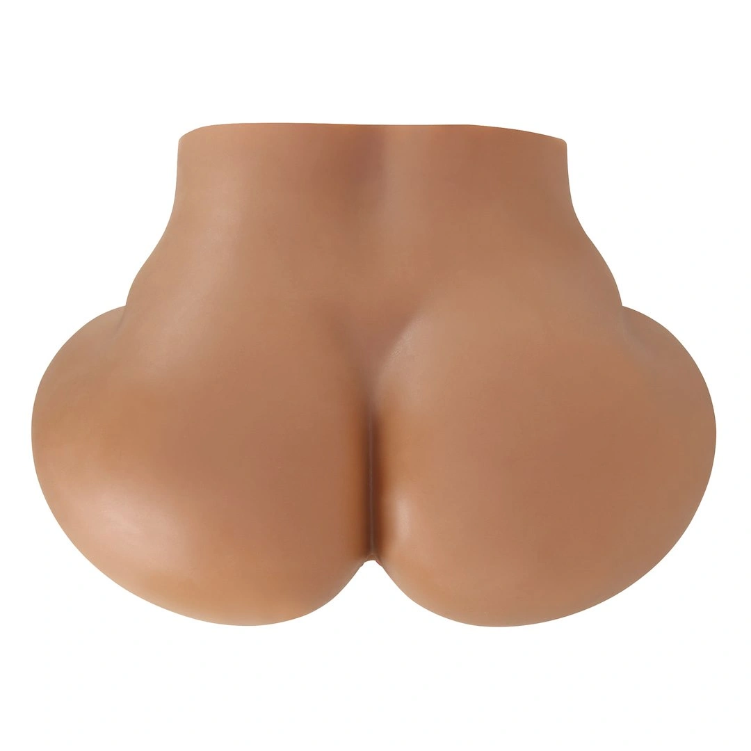 Masturbator Realist Vagin&Anus cu Vibratii Crazy Bull Luna, Soft Skin, Maro, 1.48 kg