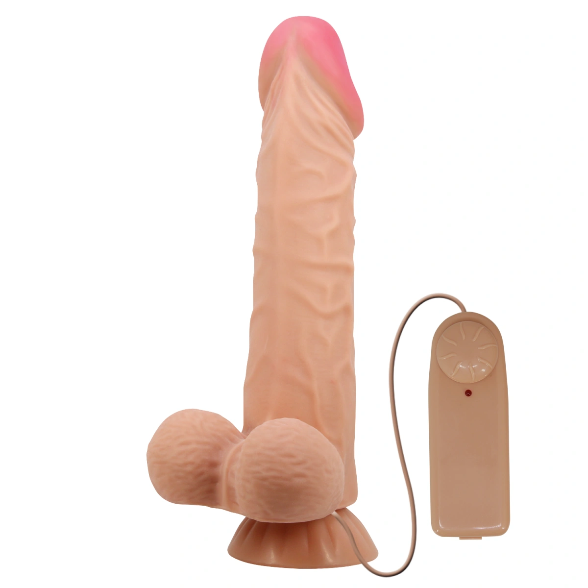 Vibrator Realist Sliding Skin, Multispeed, Lifelike Skin, Natural, 24 cm