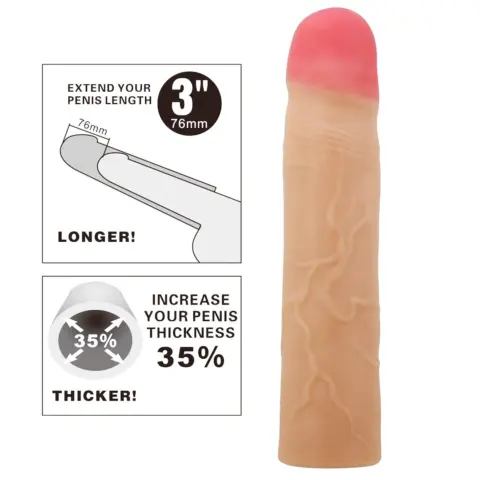 Prelungitor Penis Kylian, TPR, Natural, 20.5 cm