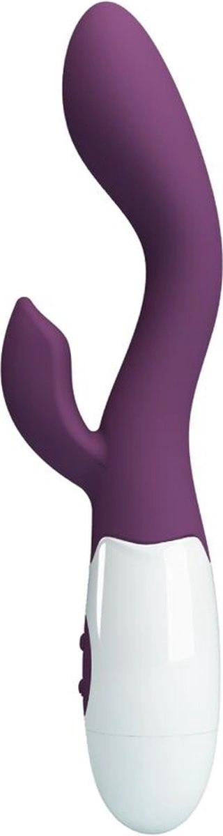 Vibrator Iepuras Brighty, 30 Moduri Vibratii, Silicon, Mov, 20 cm