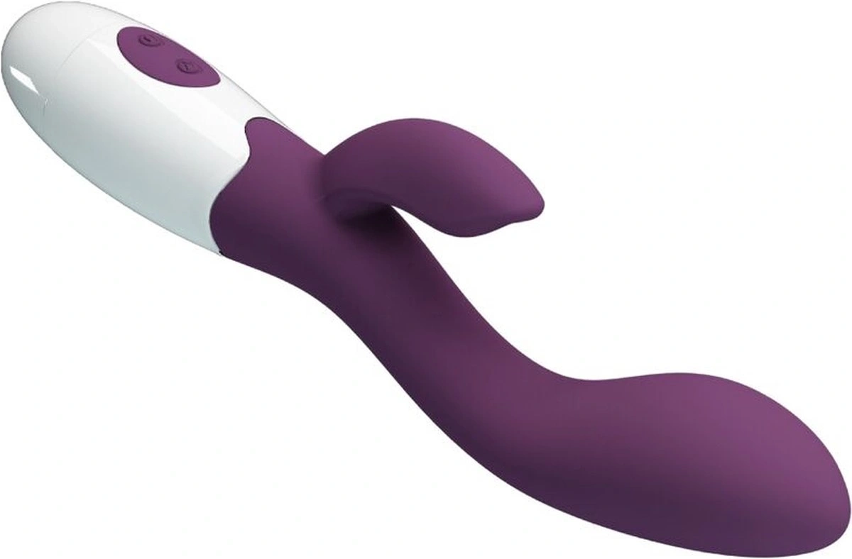 Vibrator Iepuras Brighty, 30 Moduri Vibratii, Silicon, Mov, 20 cm