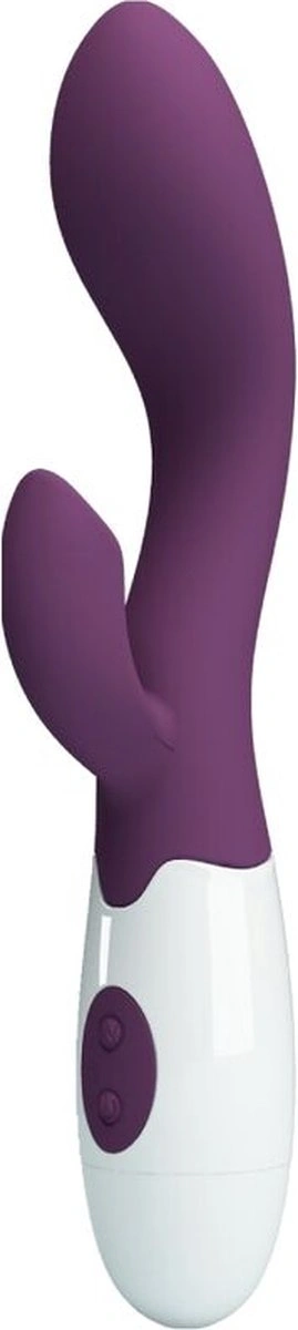 Vibrator Iepuras Brighty, 30 Moduri Vibratii, Silicon, Mov, 20 cm