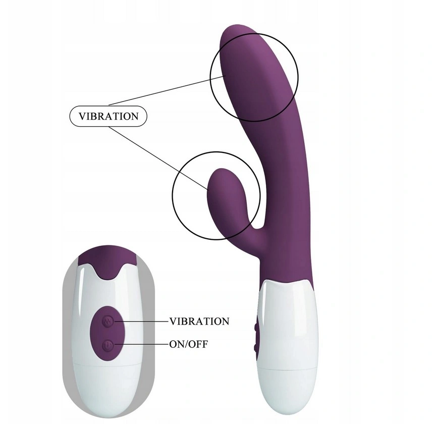 Vibrator Iepuras Alvis, 30 Moduri Vibratii, Silicon, Mov, 20 cm