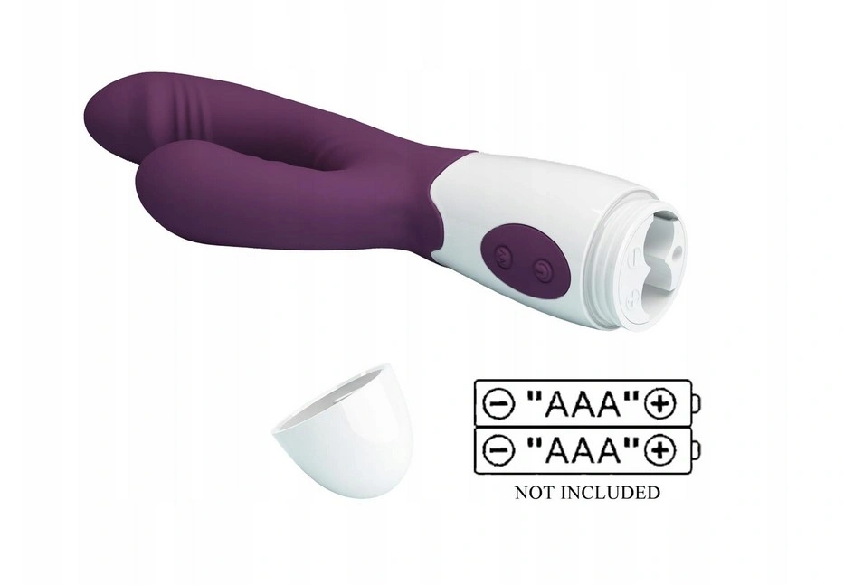 Vibrator Iepuras Andre, Vibrating&Tickling, Silicon, Violet, 20 cm